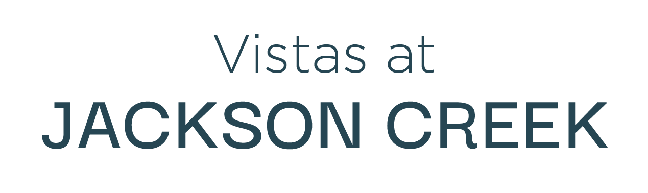 Vistas at Jackson Creek logo blue