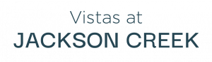 Vistas at Jackson Creek logo blue
