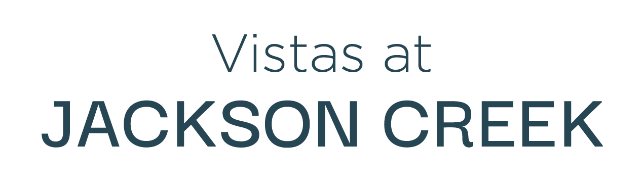 Vistas at Jackson Creek logo blue